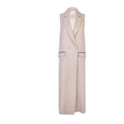 Mouwloos Linnen Vest Eleventy , Beige , Dames