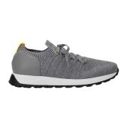 Heren sneaker van stof en leer | lichtgrijs Doucal's , Gray , Heren