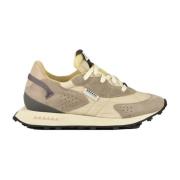 Sneakers van gemengde materialen met rubberen zool RUN OF , Beige , He...