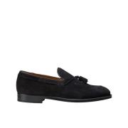 Heren loafers met suède kwastjes | zwart Doucal's , Black , Heren