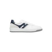 Blauwe Sneakers met Leer en Suède Hogan , White , Heren