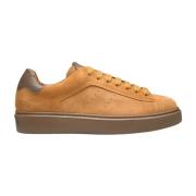 Suède en leren sneaker voor heren | mosterd Doucal's , Yellow , Heren