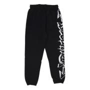 Logo Print Zwart/Wit Katoenen Broek Disclaimer , Black , Heren