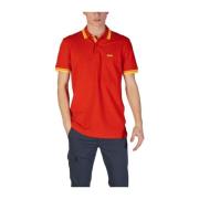 Katoenen polo met korte mouwen Hugo Boss , Red , Heren