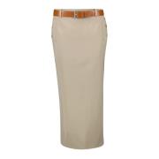 Beige Pencil Rok Lente-Zomer 2025 Moschino , Beige , Dames