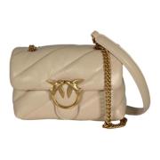 Love Puff Mini Sheep Nappa Tas Pinko , Beige , Dames