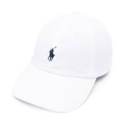 Geborduurd Logo Katoenen Pet Ralph Lauren , White , Heren