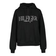 Katoenen Sweatshirt Tommy Hilfiger , Black , Dames