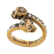 Skull Wrap-Around Ring met Parels en Kristallen Alexander McQueen , Ye...