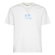 Grafisch Logo T-shirt Collectie C.p. Company , White , Heren