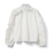 Elegante Witte Blouse met Ruchedetails Sofie Schnoor , White , Dames