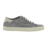 Suède Sneakers Veters Rubber Zool Brunello Cucinelli , Gray , Heren