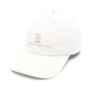 Witte Stijlvolle Herenhoed Brunello Cucinelli , White , Heren