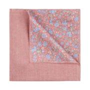 Zijden Dubbele Print Roest Accessoire Profuomo , Pink , Heren