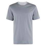 Casual katoenen T-shirt Eleventy , Blue , Heren