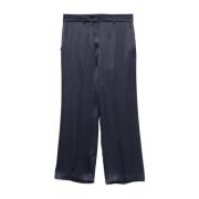 Blauwe Zijden Blend Elegante Broek Semicouture , Blue , Dames