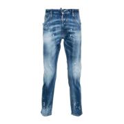 Casual Katoenen Broek Dsquared2 , Blue , Heren