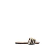 Gehaakte Sandalen met VLogo Plaque Valentino Garavani , Multicolor , D...