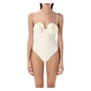 3D Flower Retro Bustier Badpak Room Magda Butrym , Beige , Dames