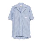 Wit Blauw Camp Overhemd Stijlvol Vivienne Westwood , Blue , Heren