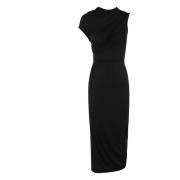 Mouwloze Wind Jurk Helmut Lang , Black , Dames