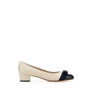 Tweekleurige nappaleren pumps Salvatore Ferragamo , Beige , Dames