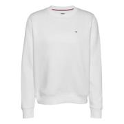 Witte Sweater met Kangoeroezak Tommy Hilfiger , White , Dames