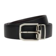 Reversibele Lederen Riem Boggi Milano , Black , Heren