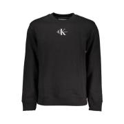 Elegant Lang Sweatshirt Zwart Calvin Klein , Black , Heren