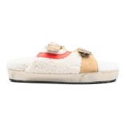 Shearling Sandalen Hidnander , Beige , Dames