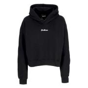 Logo Crop Hoodie Zwart/Wit Disclaimer , Black , Dames