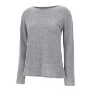 Wol Boothals Trui Grijs Kaos , Gray , Dames