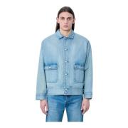 MIJ Utility Trucker Jacket Levi's , Blue , Heren