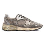 Suede en Nylon Hardloopschoenen met Ster en Hiel Golden Goose , Gray ,...