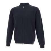 Navy Blue Wol Kasjmier Trui Filippo De Laurentiis , Blue , Heren