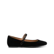 Gebande Ballerina Flats Tod's , Black , Dames