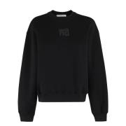 Terry Crew Sweatshirt met Puff Paint Logo T by Alexander Wang , Black ...