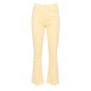 Hustler Enkel Flared Jeans Mother , Yellow , Dames