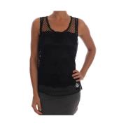 Elegante Zwarte Kant Cami Blouse Dolce & Gabbana , Black , Dames