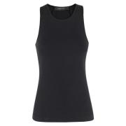 Casual Jersey Top Federica Tosi , Black , Dames