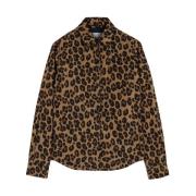 Leopard Print Nylon Overshirt Aspesi , Multicolor , Dames