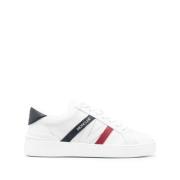 Lage Top Sneakers in Monaco Stijl Moncler , White , Dames