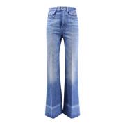 Hoge taille katoenen flared jeans Chloé , Blue , Dames