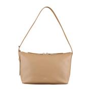 Beige leren schoudertas met gouden gesp A.p.c. , Beige , Dames