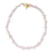 Edelsteen Bloem Ketting Forte Forte , Pink , Dames