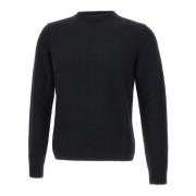 Merino Wol Crew Neck Sweater Filippo De Laurentiis , Blue , Heren