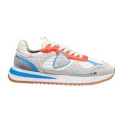 Olympique Leren Sneakers Wit Grijs Oranje Philippe Model , Multicolor ...