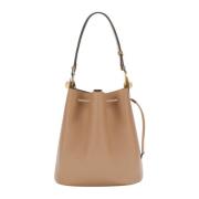 Woestijn leren emmer tas met trekkoordsluiting Furla , Beige , Dames