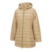 Beige donsjack met capuchon Save The Duck , Beige , Dames