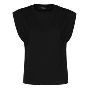 Zwarte T-shirt voor mannen Dondup , Black , Dames